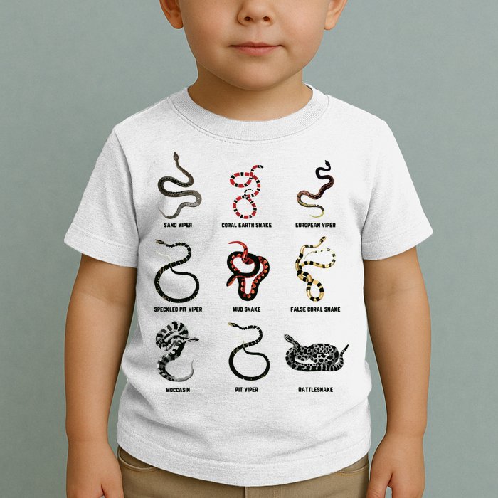 9 Snakes Snake Lover Men Snake Snake Toddler T-Shirt