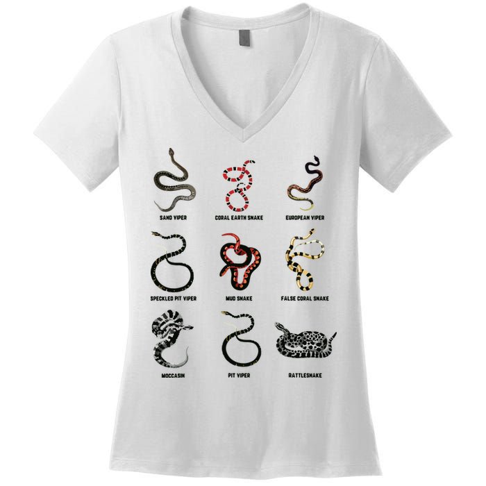 9 Snakes Snake Lover Men Snake Snake Women's V-Neck T-Shirt