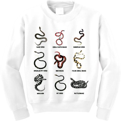 9 Snakes Snake Lover Men Snake Snake Kids Sweatshirt