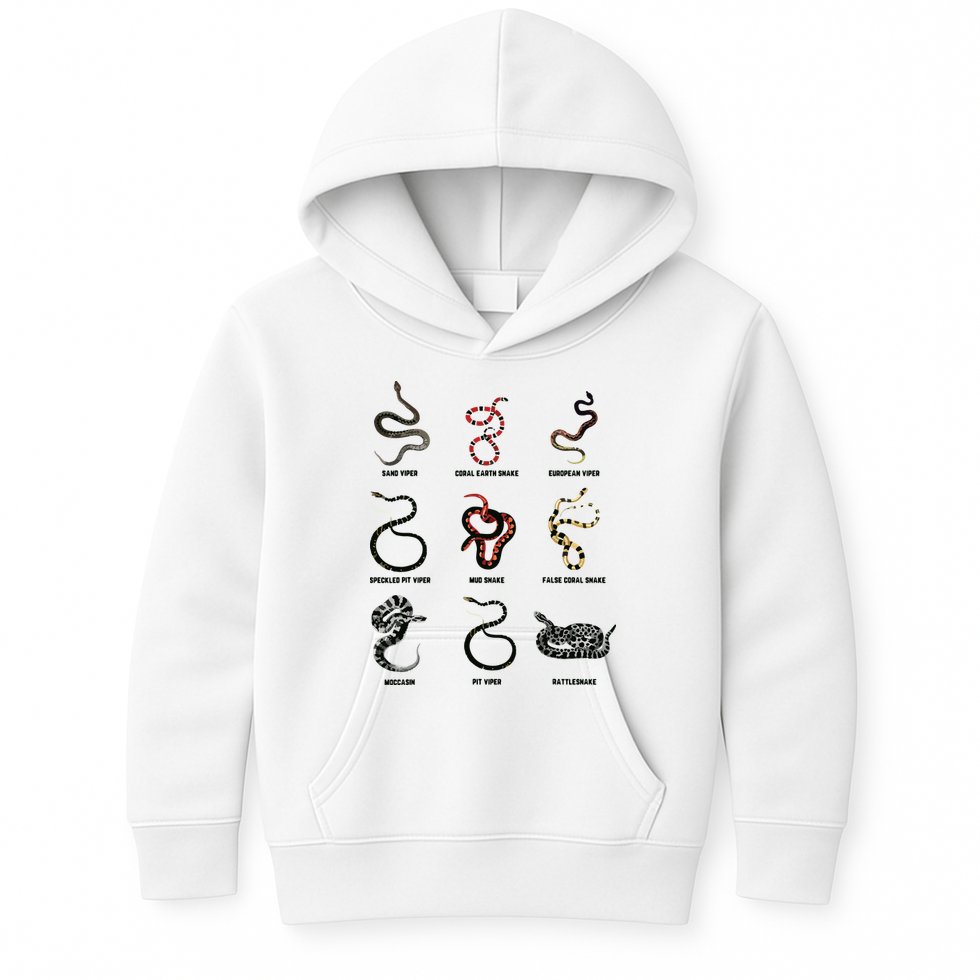 9 Snakes Snake Lover Men Snake Snake Kids Hoodie