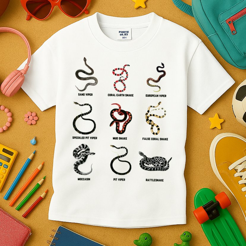 9 Snakes Snake Lover Men Snake Snake Kids T-Shirt