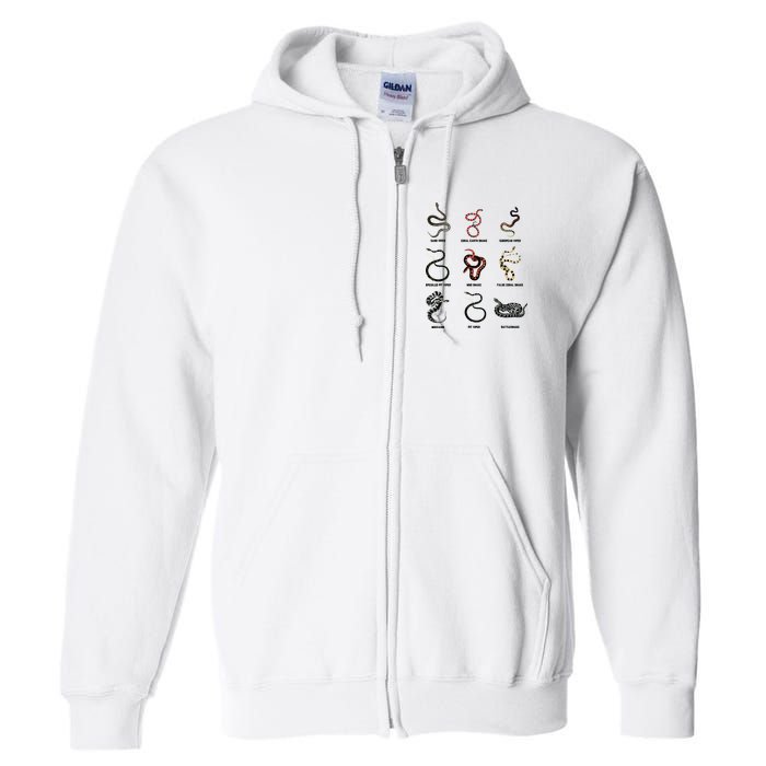 9 Snakes Snake Lover Men Snake Snake Full Zip Hoodie