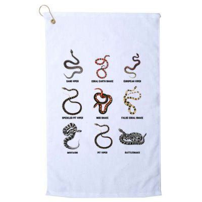 9 Snakes Snake Lover Snake Snake Platinum Collection Golf Towel