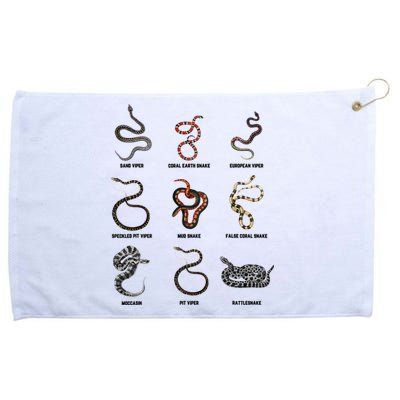 9 Snakes Snake Lover Snake Snake Grommeted Golf Towel