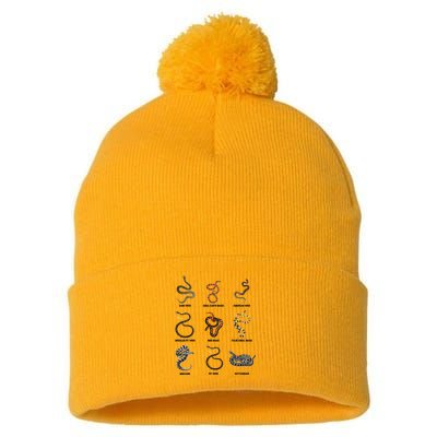 9 Snakes Snake Lover Snake Snake Pom Pom 12in Knit Beanie