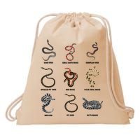 9 Snakes Snake Lover Snake Snake Drawstring Bag