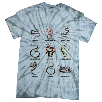 9 Snakes Snake Lover Snake Snake Tie-Dye T-Shirt