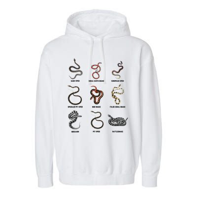 9 Snakes Snake Lover Snake Snake Garment-Dyed Fleece Hoodie