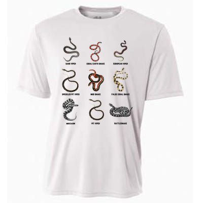 9 Snakes Snake Lover Snake Snake Cooling Performance Crew T-Shirt