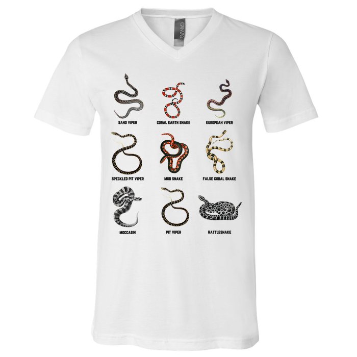 9 Snakes Snake Lover Snake Snake V-Neck T-Shirt