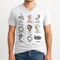 9 Snakes Snake Lover Snake Snake V-Neck T-Shirt
