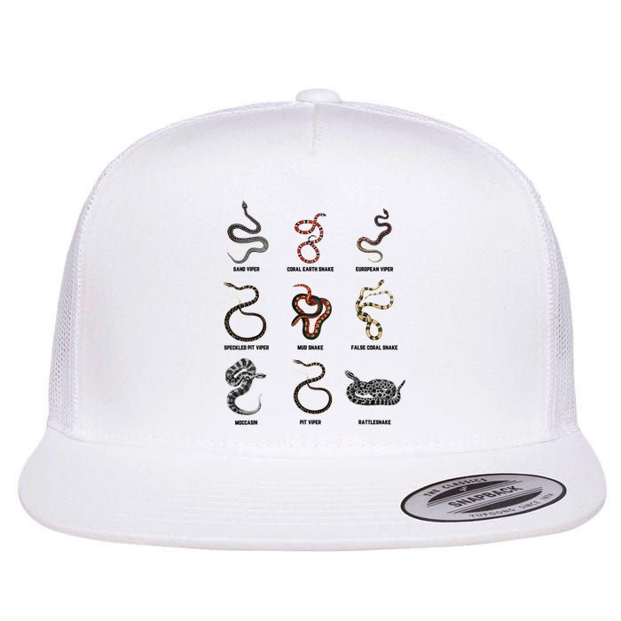 9 Snakes Snake Lover Snake Snake Flatbill Hat