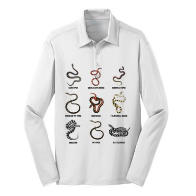 9 Snakes Snake Lover Snake Snake Silk Touch Performance Long Sleeve Polo