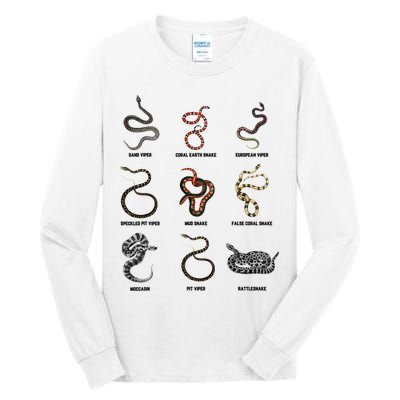 9 Snakes Snake Lover Snake Snake Tall Long Sleeve T-Shirt