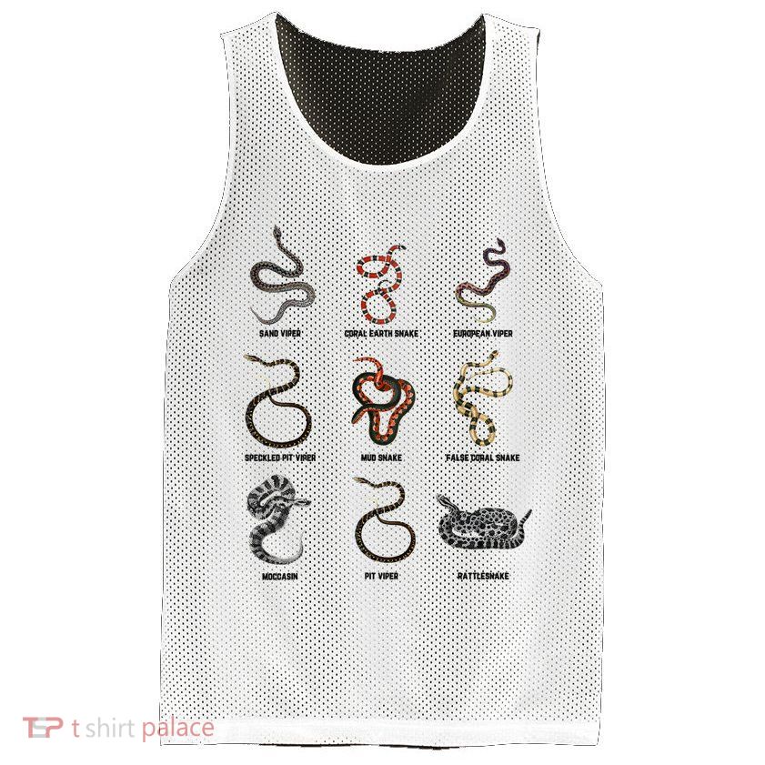 9 Snakes Snake Lover Snake Snake Mesh Reversible Basketball Jersey Tank