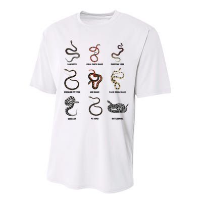 9 Snakes Snake Lover Snake Snake Performance Sprint T-Shirt