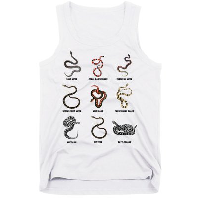 9 Snakes Snake Lover Snake Snake Tank Top