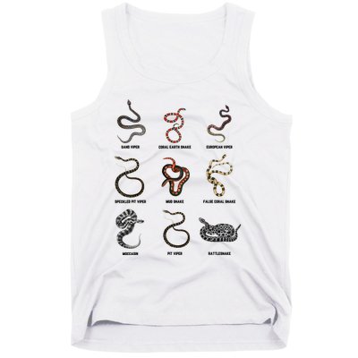 9 Snakes Snake Lover Snake Snake Tank Top