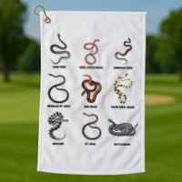 9 Snakes Snake Lover Snake Snake Golf Towel