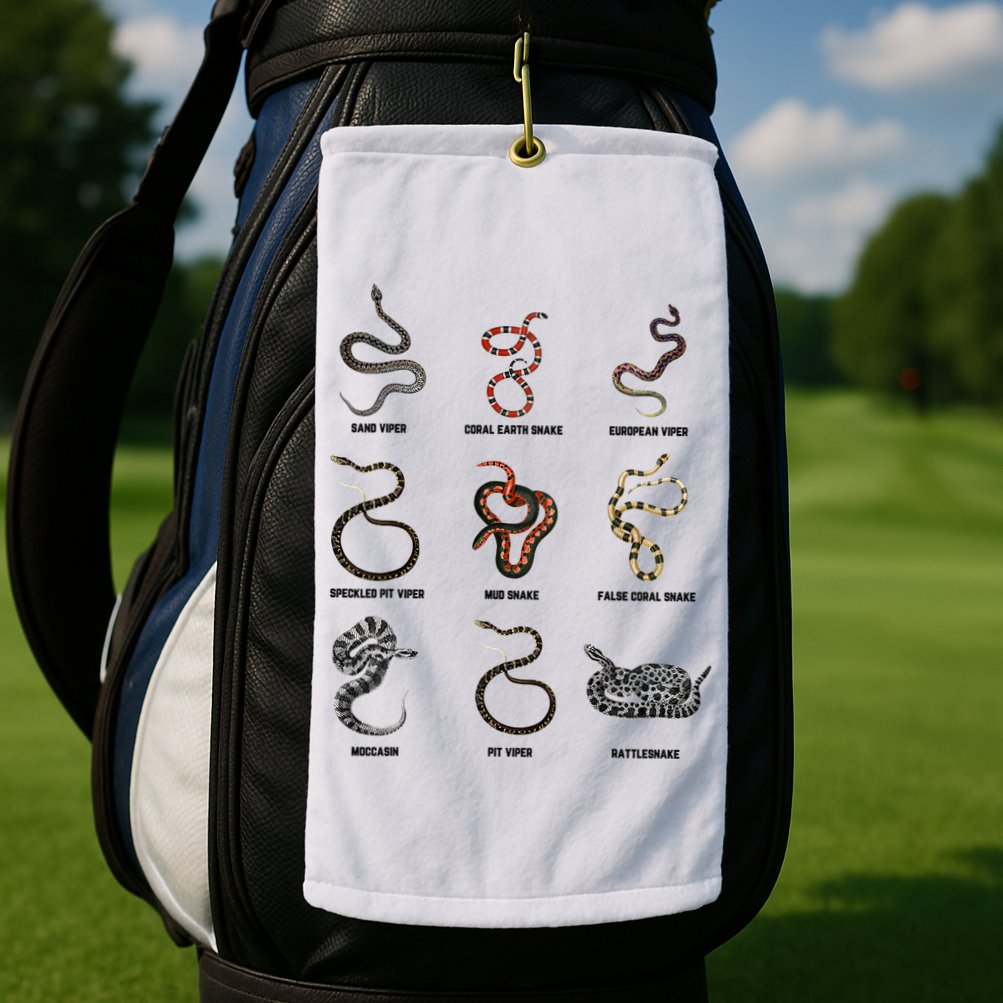 9 Snakes Snake Lover Snake Snake Golf Towel