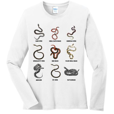9 Snakes Snake Lover Snake Snake Ladies Long Sleeve Shirt