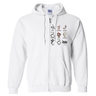 9 Snakes Snake Lover Snake Snake Full Zip Hoodie