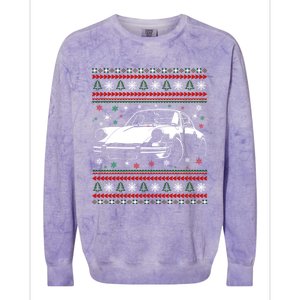 911 Silhouette Ugly Christmas Car Lover Funny Gift Colorblast Crewneck Sweatshirt