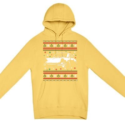 911 Silhouette Ugly Christmas Car Lover Funny Gift Premium Pullover Hoodie