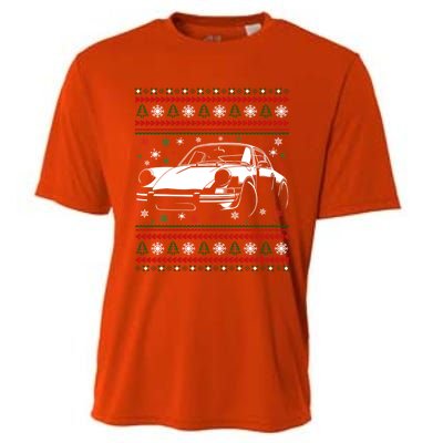 911 Silhouette Ugly Christmas Car Lover Funny Gift Cooling Performance Crew T-Shirt