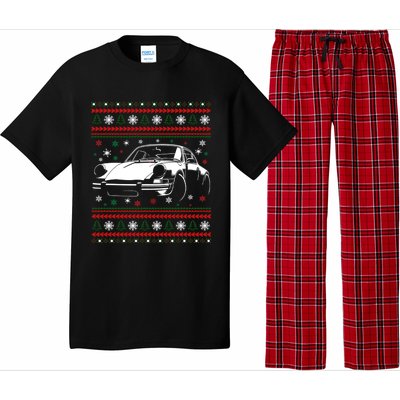 911 Silhouette Ugly Christmas Car Lover Funny Gift Pajama Set