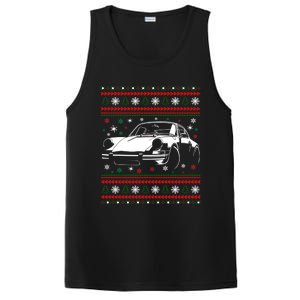 911 Silhouette Ugly Christmas Car Lover Funny Gift PosiCharge Competitor Tank