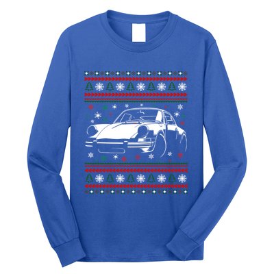 911 Silhouette Ugly Christmas Car Lover Funny Gift Long Sleeve Shirt