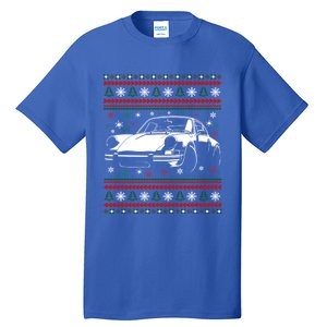 911 Silhouette Ugly Christmas Car Lover Funny Gift Tall T-Shirt