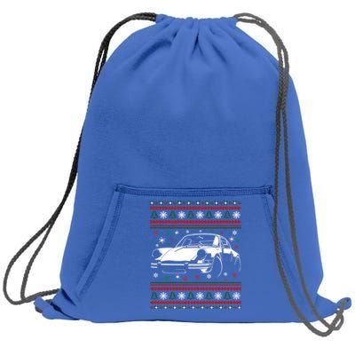 911 Silhouette Ugly Christmas Car Lover Funny Gift Sweatshirt Cinch Pack Bag