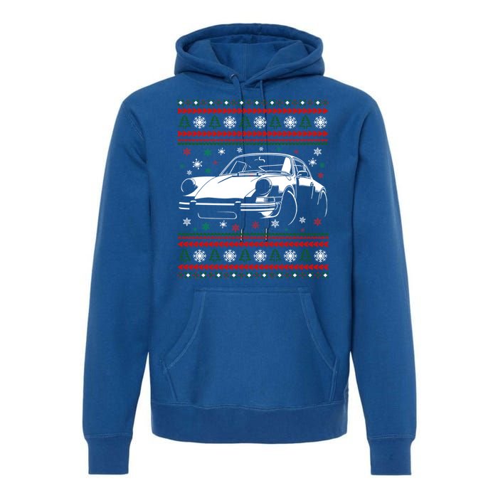 911 Silhouette Ugly Christmas Car Lover Funny Gift Premium Hoodie