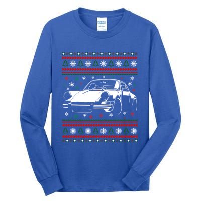 911 Silhouette Ugly Christmas Car Lover Funny Gift Tall Long Sleeve T-Shirt