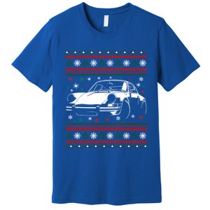 911 Silhouette Ugly Christmas Car Lover Funny Gift Premium T-Shirt