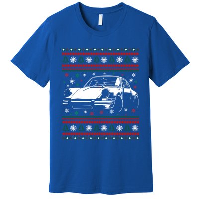 911 Silhouette Ugly Christmas Car Lover Funny Gift Premium T-Shirt