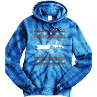 911 Silhouette Ugly Christmas Car Lover Funny Gift Tie Dye Hoodie