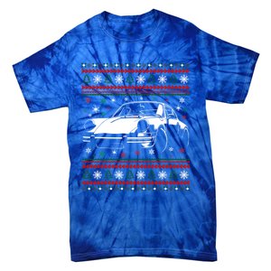 911 Silhouette Ugly Christmas Car Lover Funny Gift Tie-Dye T-Shirt