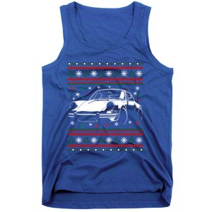 911 Silhouette Ugly Christmas Car Lover Funny Gift Tank Top