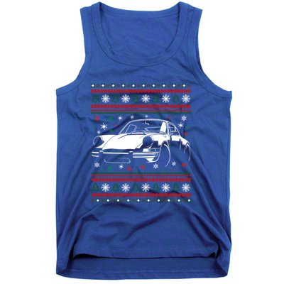 911 Silhouette Ugly Christmas Car Lover Funny Gift Tank Top