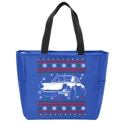 911 Silhouette Ugly Christmas Car Lover Funny Gift Zip Tote Bag