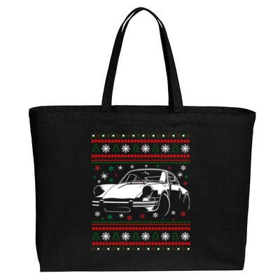 911 Silhouette Ugly Christmas Car Lover Funny Gift Cotton Canvas Jumbo Tote