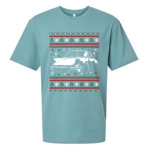 911 Silhouette Ugly Christmas Car Lover Funny Gift Sueded Cloud Jersey T-Shirt