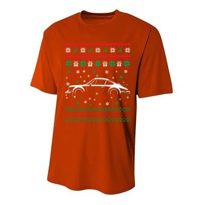 911 Silhouette Ugly Christmas Car Lover Funny Gift Cute Gift Performance Sprint T-Shirt