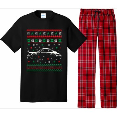 911 Silhouette Ugly Christmas Car Lover Funny Gift Cute Gift Pajama Set