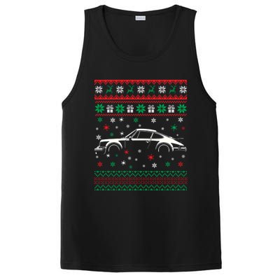 911 Silhouette Ugly Christmas Car Lover Funny Gift Cute Gift PosiCharge Competitor Tank