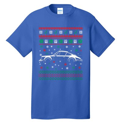 911 Silhouette Ugly Christmas Car Lover Funny Gift Cute Gift Tall T-Shirt