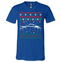 911 Silhouette Ugly Christmas Car Lover Funny Gift Cute Gift V-Neck T-Shirt